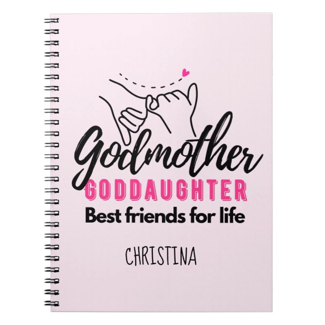 Goddotter Gift - Godmoder Best Friends for Life Anteckningsbok (Framsidan)