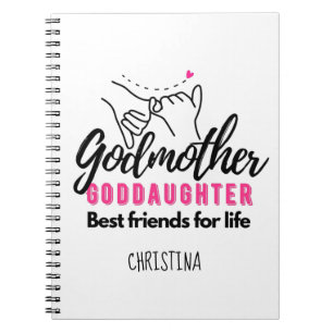 Goddotter Gift - Godmoder Best Friends for Life Anteckningsbok