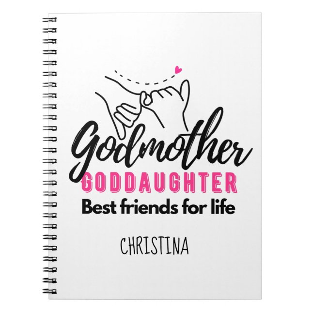 Goddotter Gift - Godmoder Best Friends for Life Anteckningsbok (Framsidan)