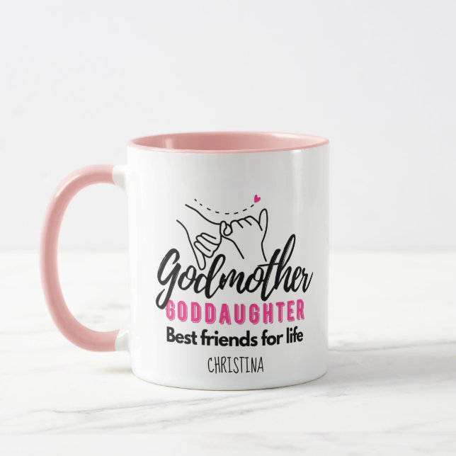 Goddotter Gift - Godmoder Best Friends for Life Mugg (Vänster)