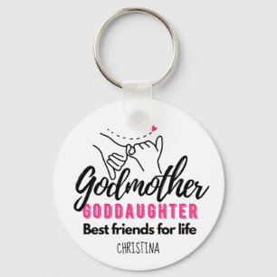 Goddotter Gift - Godmoder Best Friends for Life Nyckelring