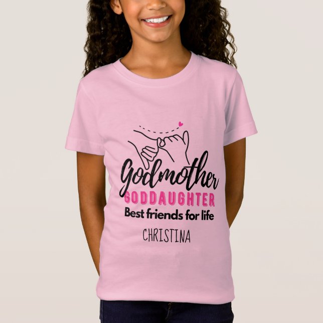 Goddotter Gift - Godmoder Best Friends for Life T Shirt (Framsida)