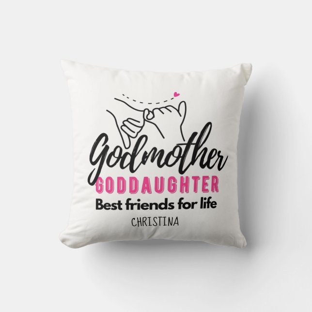Goddotter Gift Motivational Encouragement NAMED Kudde (Framsida)
