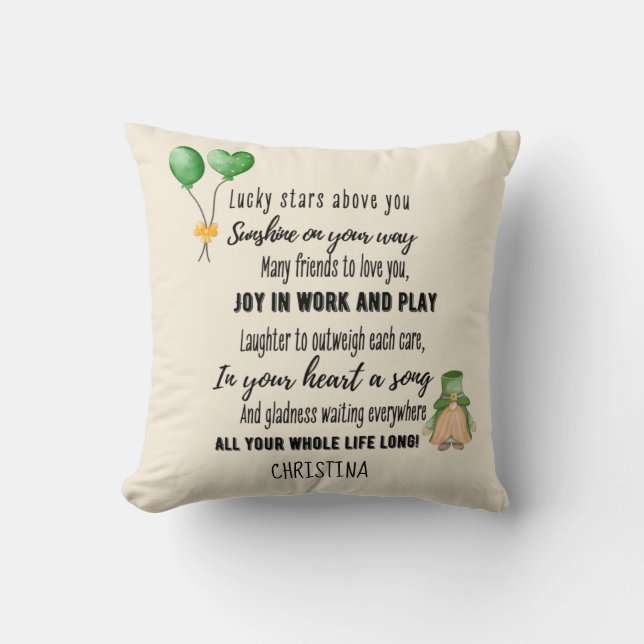 Goddotter Gift Motivational Encouragement NAMED Kudde (Framsida)