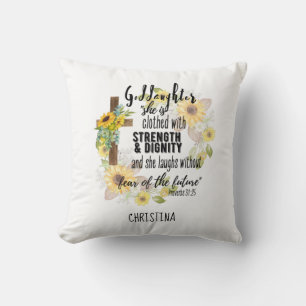 Goddotter Gift Motivational Encouragement NAMED Kudde