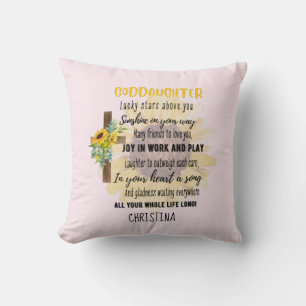 Goddotter Gift Motivational Encouragement NAMED Kudde