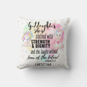 Goddotter Gift Motivational Encouragement NAMED Kudde