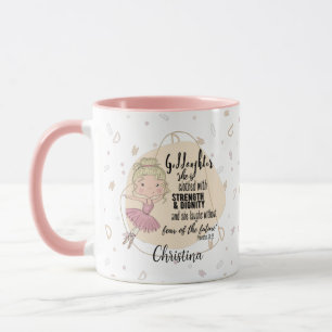 Goddotter Gift QUOTE Proverb Blonde BALLERINA Mugg