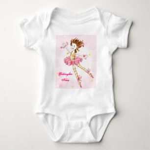 Goddotter Gift Rosa Ballerina Personlig T Shirt