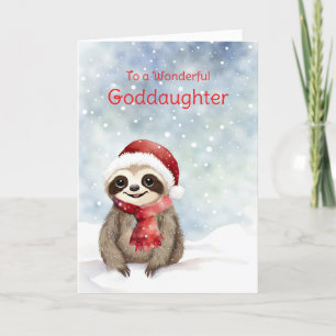 Goddotter Glad helg Cute Sloth Kort
