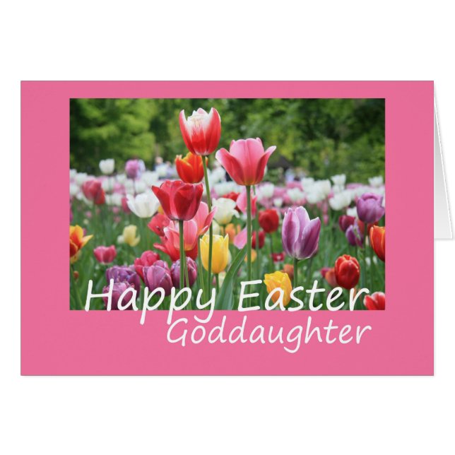 Goddotter Glad påsk Hälsningskort (Framsidan Horizontal)