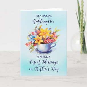 Goddotter Kopp från Blessings Flowers Mors dag Kort