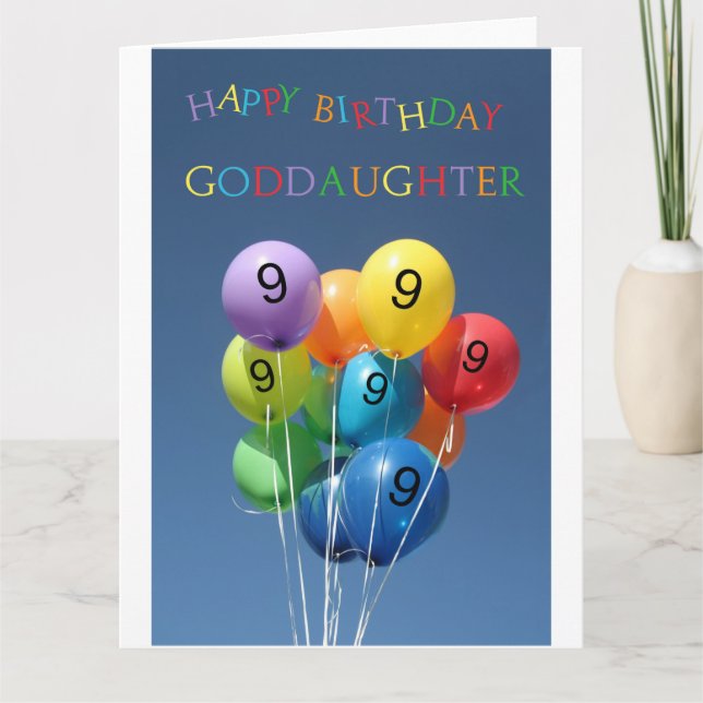 Goddotter, nionde lycklig-ballongen. kort (Framsida)