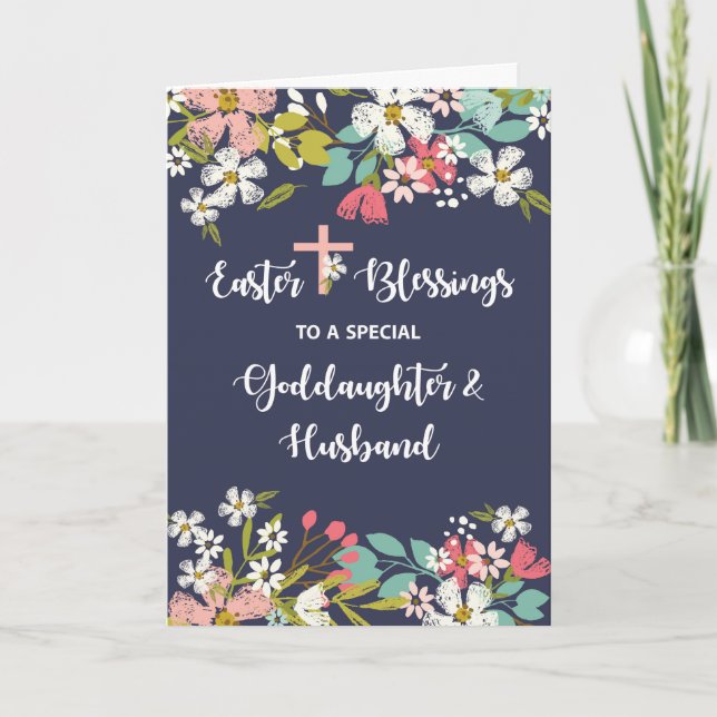 Goddotter och Make Påsk Blessings från Risen Kort (Framsida)