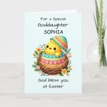 Goddotter Personalize Påsk Blessings Chick