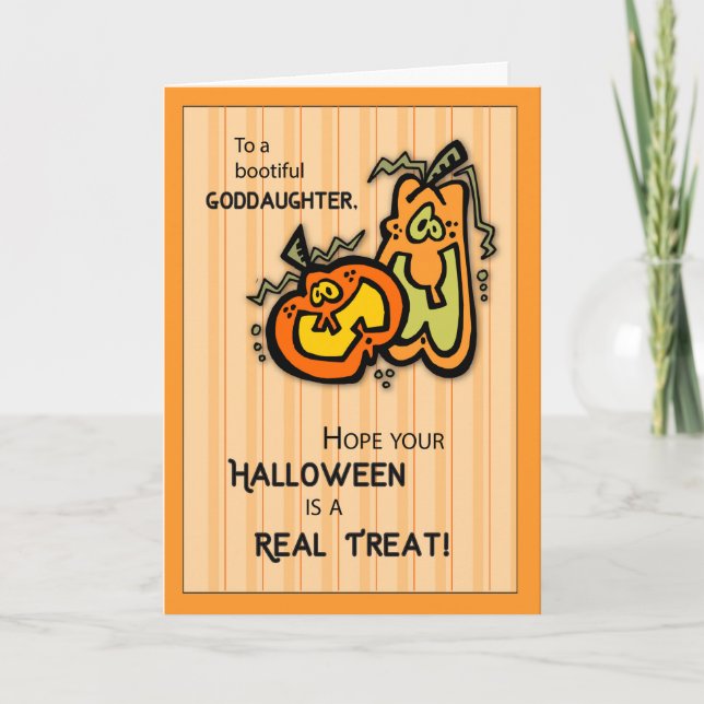 Goddotter Pumpkins Halloween Kort (Framsida)