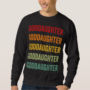 Goddotter Rainbow Text Goddotter Colorful Lång Ärmad Tröja