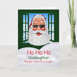 Goddottern Funny jultomten i Sunglasses Helgkort