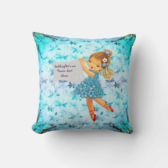 Goddottern Gift Baptism Communion Birthday Fairy Kudde (Framsida)