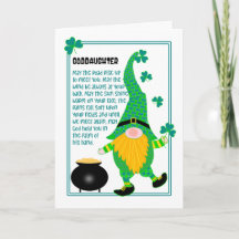 Goddottern St Patrick's Leprechaun Celtic Card