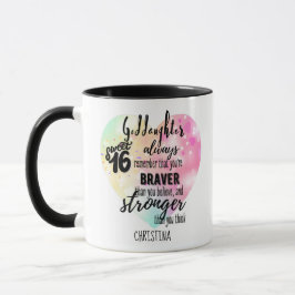 Goddottern Sweet16 Quote Gift Modigare starkare Mugg
