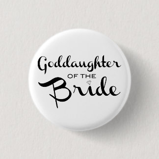 Goddottern till Bride Pin Black On White Knapp
