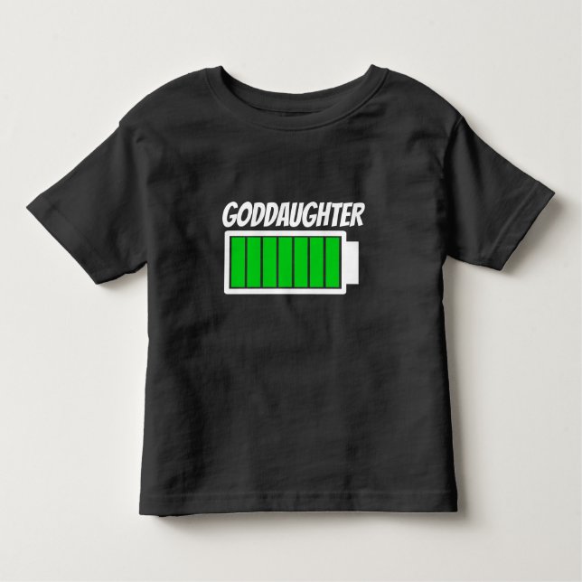 Goddotters högbatterilösning Humor T Shirt (Framsida)