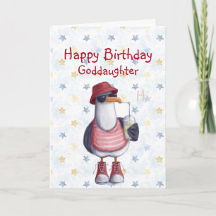 Goddotters Roligt Coola Fiskmås Bird Card Kort