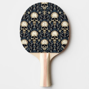 Gode Döskallar med blå Blommigt Pingisracket