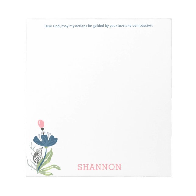 Gode Gud, leda Anteckningsblocket Abstrakt Blommig Anteckningsblock (Framsida)