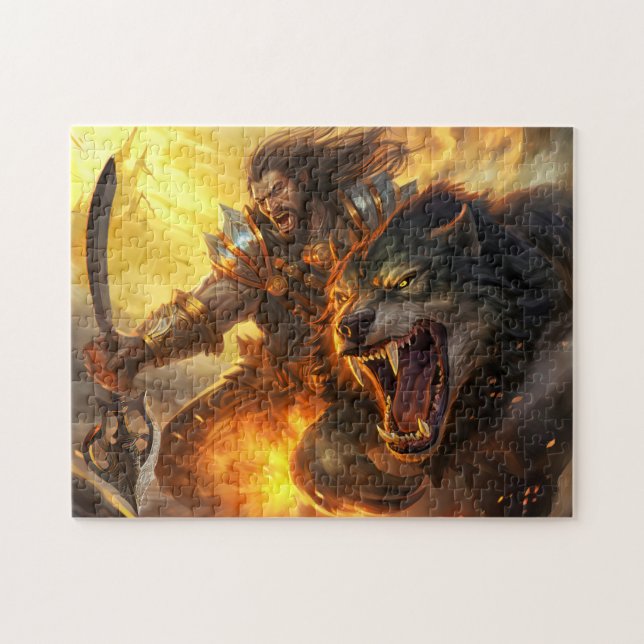 Gode Loki frigjorde Fenrisulven Pussel (Horisontell)