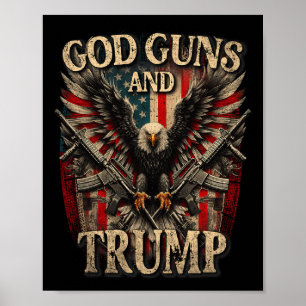 Gode vapen och andra trumpeten ändring Flagga Eagl Poster