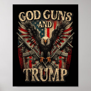 Gode vapen och trump 2:a ändringsförslag Flagga Ea Poster