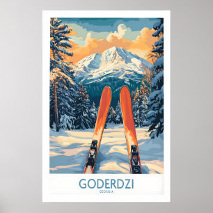 Goderdzi skidvägg konstaffisch Georgien 1 Poster