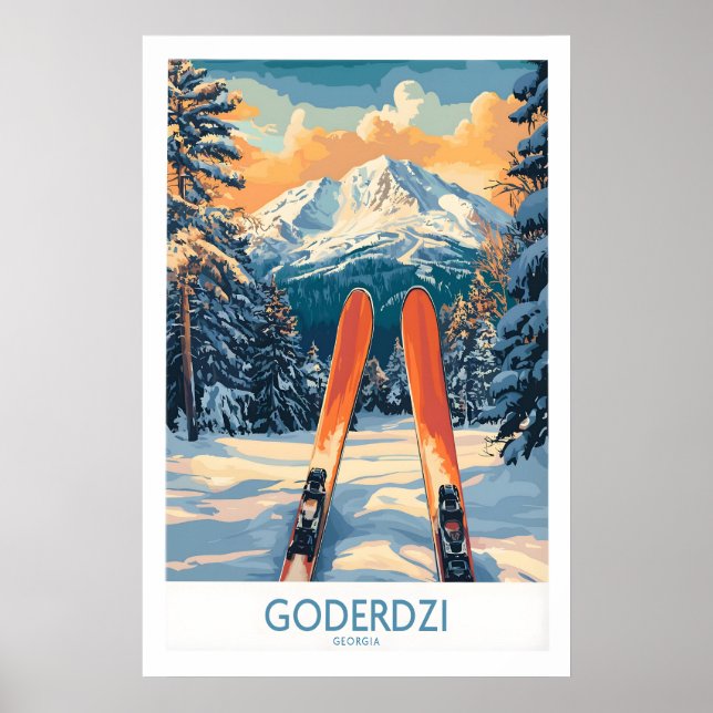 Goderdzi skidvägg konstaffisch Georgien 1 Poster (Framsidan)