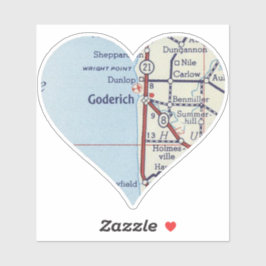 Goderich Ontario Vintage Karta Klistermärken