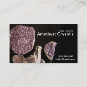 Godes Amethyst & Quartz Crystals-mall Visitkort