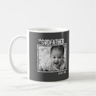 Godfadern Personlig Foto och Namn Grått Kaffemugg