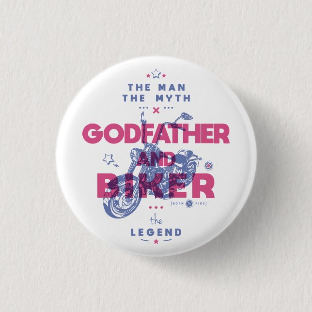 Godfar och biker mannen myten om legenden knapp (Framsida)