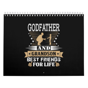 Godfar och Grandson Best Friends for Life Kalender