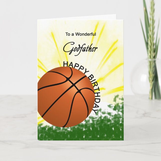 Godfather Basketball Birthday Card Kort (Framsida)