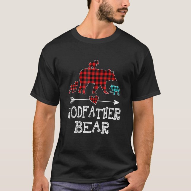 Godfather Bear jul jul Pajama Red Play Buffalo T Shirt (Framsida)