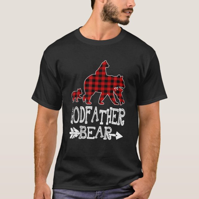 Godfather Bear Three Unge Red Play Mamma jul T Shirt (Framsida)