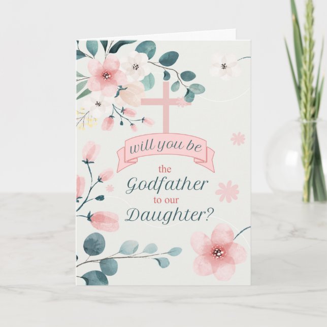Godfather - begäran om Blommar för dotterpersikor Kort (Framsida)