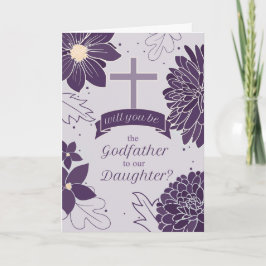 Godfather - begäran om dotter Bold Plum Botanical Kort
