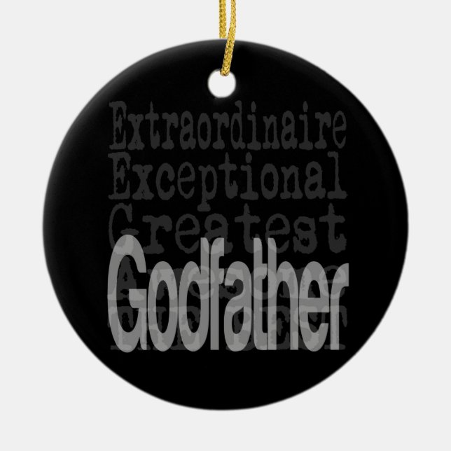 Godfather Extraordinaire Julgransprydnad Keramik (Framsidan)