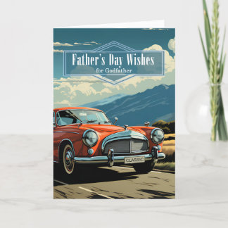 Godfather Fars dag Retro Car Styling Helgkort