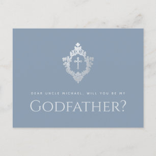 Godfather Frieri Dust Blue Elegant Vapensköld Kor Helg Vykort