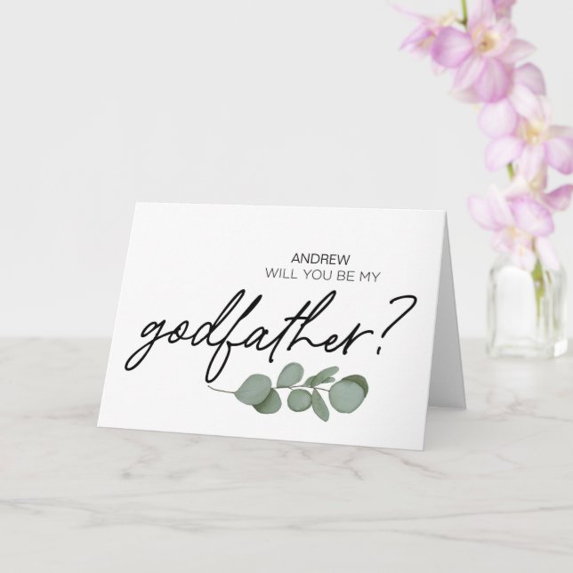 Godfather Frieri om du blir mitt gudföräldrakort Kort (Orkide)