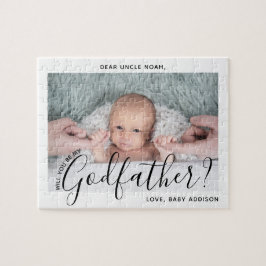 Godfather Frieri Simple Modern Script Baby Photo Pussel